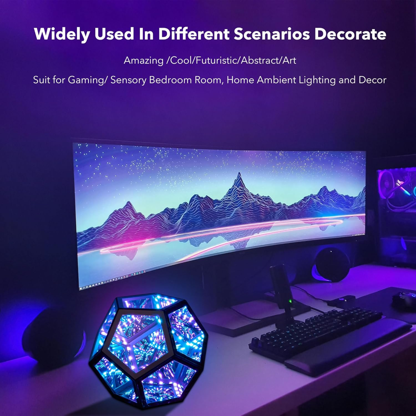 Infinity LED lamp 8D effect